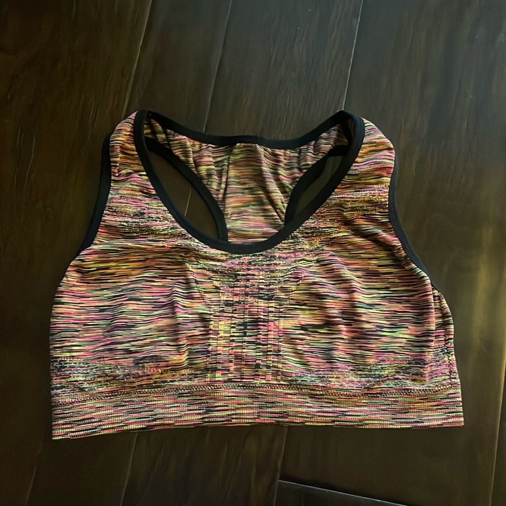 Striped soft sports bra